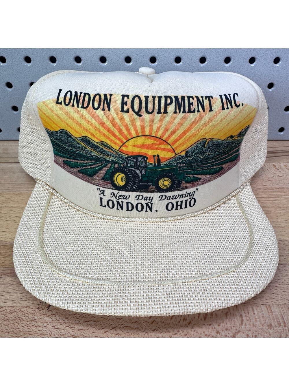 Vintage London Equipment Inc. Full Color Print John Deere Tractor Hat Cap EUC